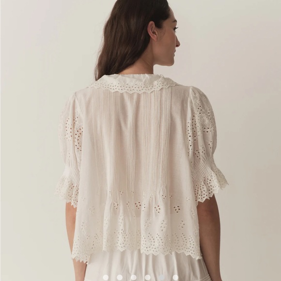 Doen Henri Top in Salt Eyelet - Picture 5 of 7